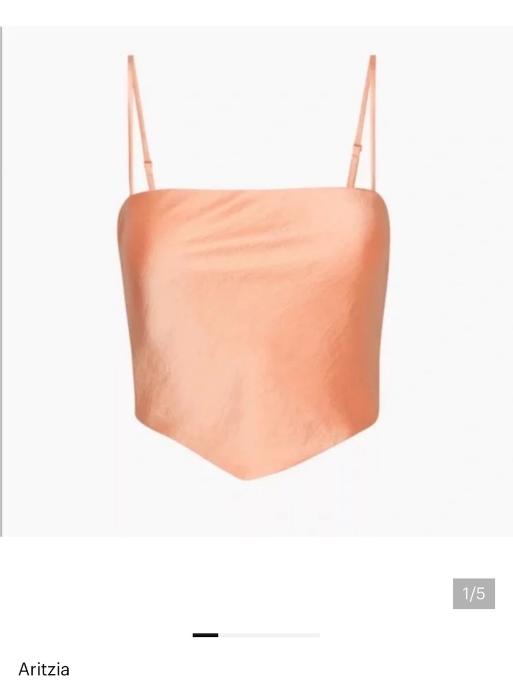 Aritzia Sunday Best Satin Scarf Wrap Top in Apricot - Picture 5 of 5